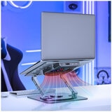 mbeat Stage S8 Rotating Laptop Stand with RGB Cooling Fan and USB Ports MB-STD-S8GRY mbeat Stage S8 Rotating Laptop Stand with RGB Cooling Fan and USB Ports MB-STD-S8GRY