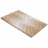 Riviera Homes Chevron Bath Mat 2 Pack Mocha