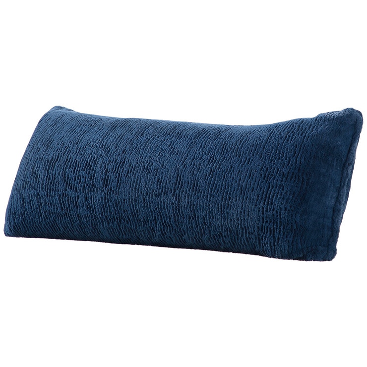 Sutton Place Soft Plush Faux Fur Body Pilllow Insignia Blue Solid