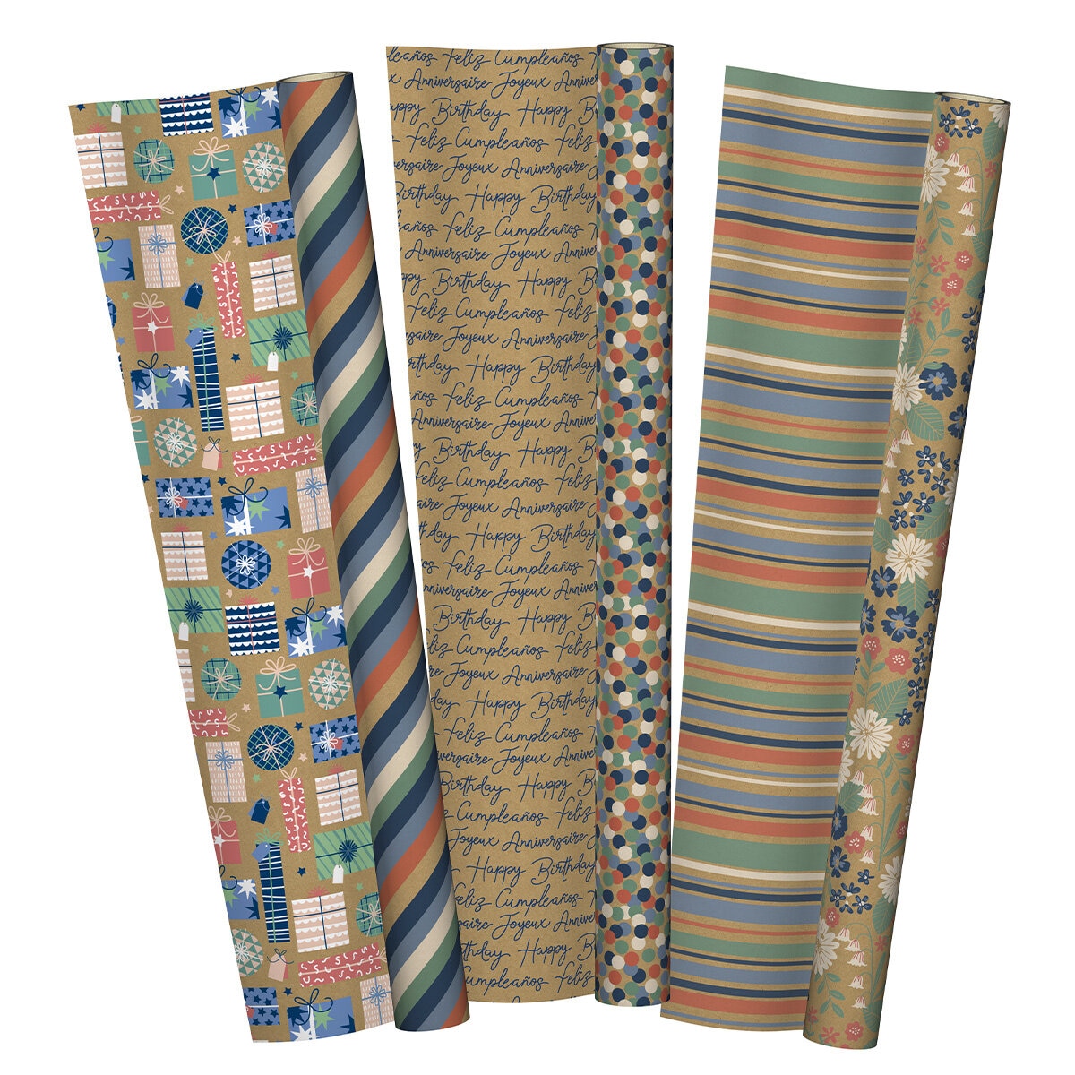 Ks Spring Reversible Trio Gift Wrap