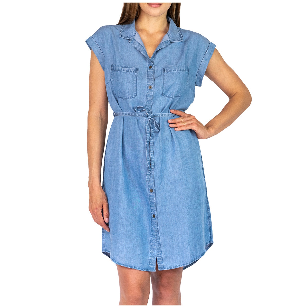 JACH's Women's Tencel Dress - Light Denim