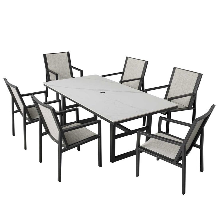 Agio Trinity 7 Piece Sling Dining Set