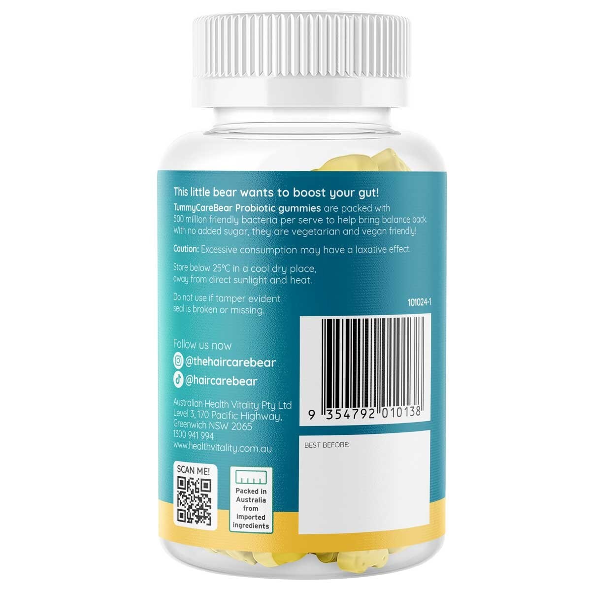 Tummy Care Bear Probiotic Gummies 150 Pack