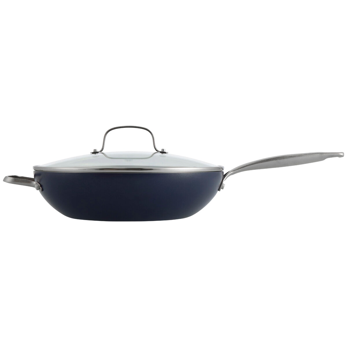 Blue Diamond Wok With Steamer and Lid 30cm