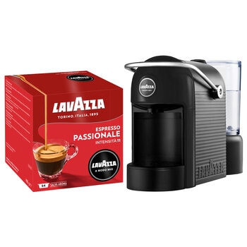 Lavazza A Modo Passionale 108 Pack Capsules with Jolie Black Coffee Machine