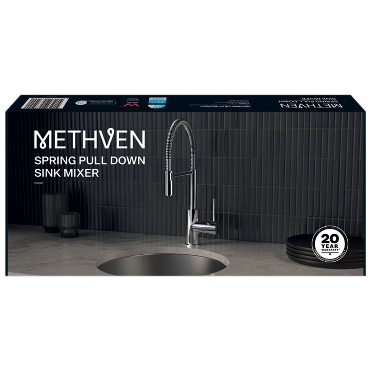 Methven Spring Pull Down Mixer WELS 4 star/7.5L per minute