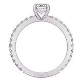 18KT White Gold 1.35ctw Round Diamond Cut 1.00ctw Centre Ring