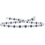 18KT WG 0.73CTW Diamond 3.22CTW Sapphire Bracelet