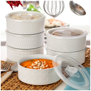 Signature Housewares Microwavable Bowls 6 Piece Set