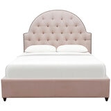 Moran Princess Queen BedHead With Encasement With Slatted Base Plush Petal