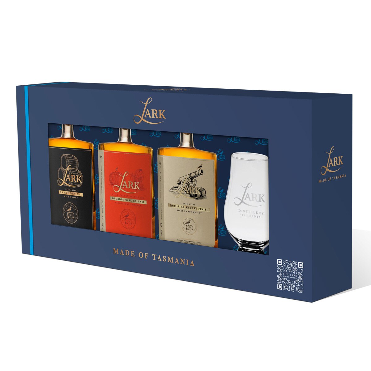 Lark Distillery Tasting Flight Gift Pack 3 X 100Ml And Glass