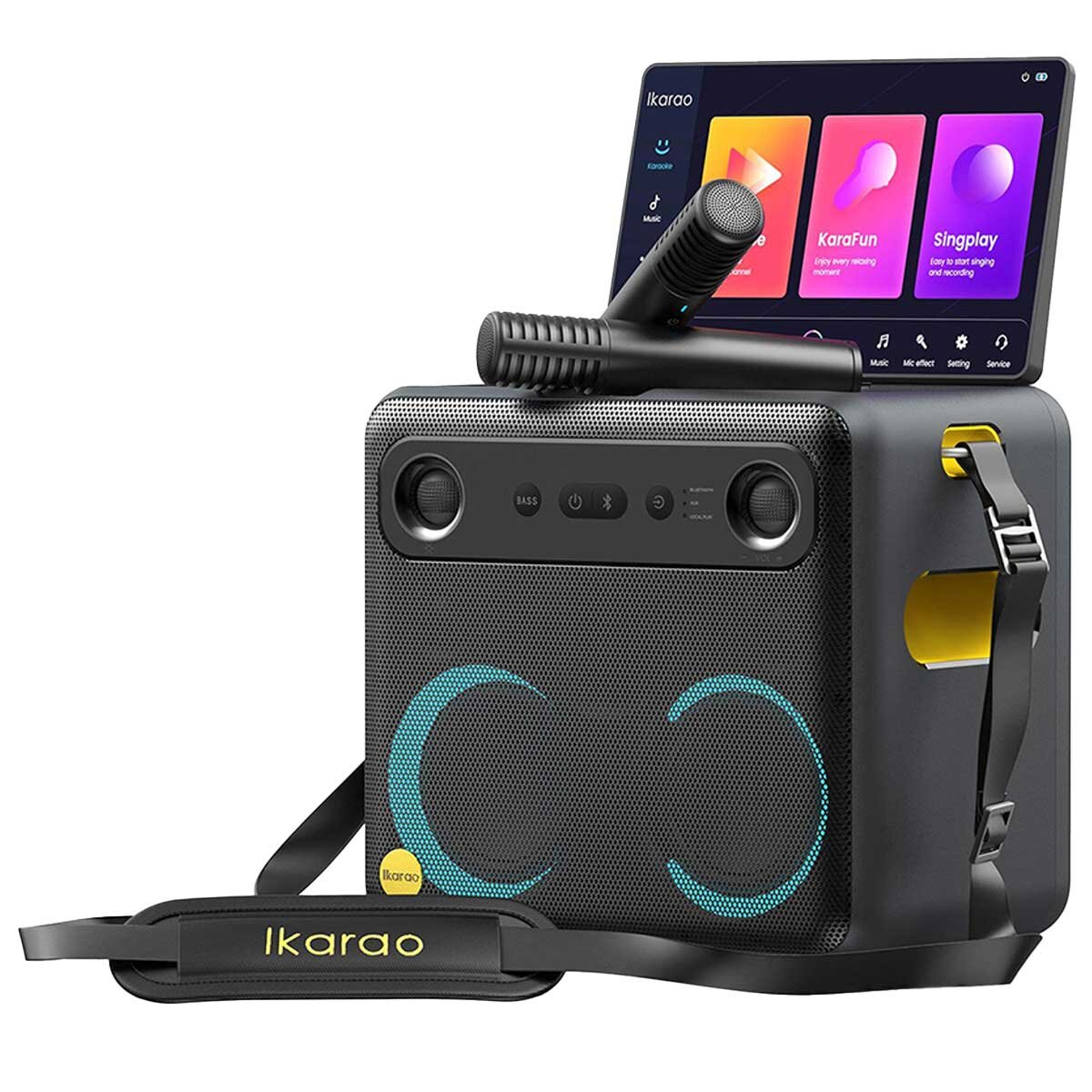 Ikarao Break X2 Portable 600W Karaoke Speakers with 10 Inch TouchScreen Display IK-Break-X2