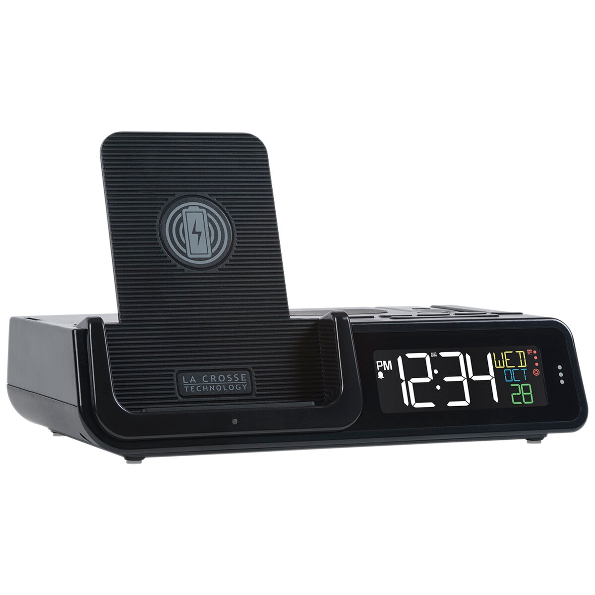 La Crosse Technology Alarm Clock with Wireless Charging