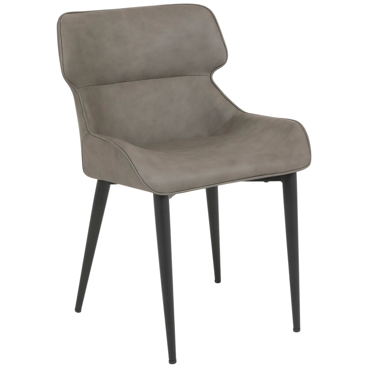 Moran Cooper Dining Chair 2pc Cool Grey Leather