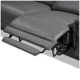 Valencia Pista Leather Reclining Sectional Lounge Left Chaise Grey