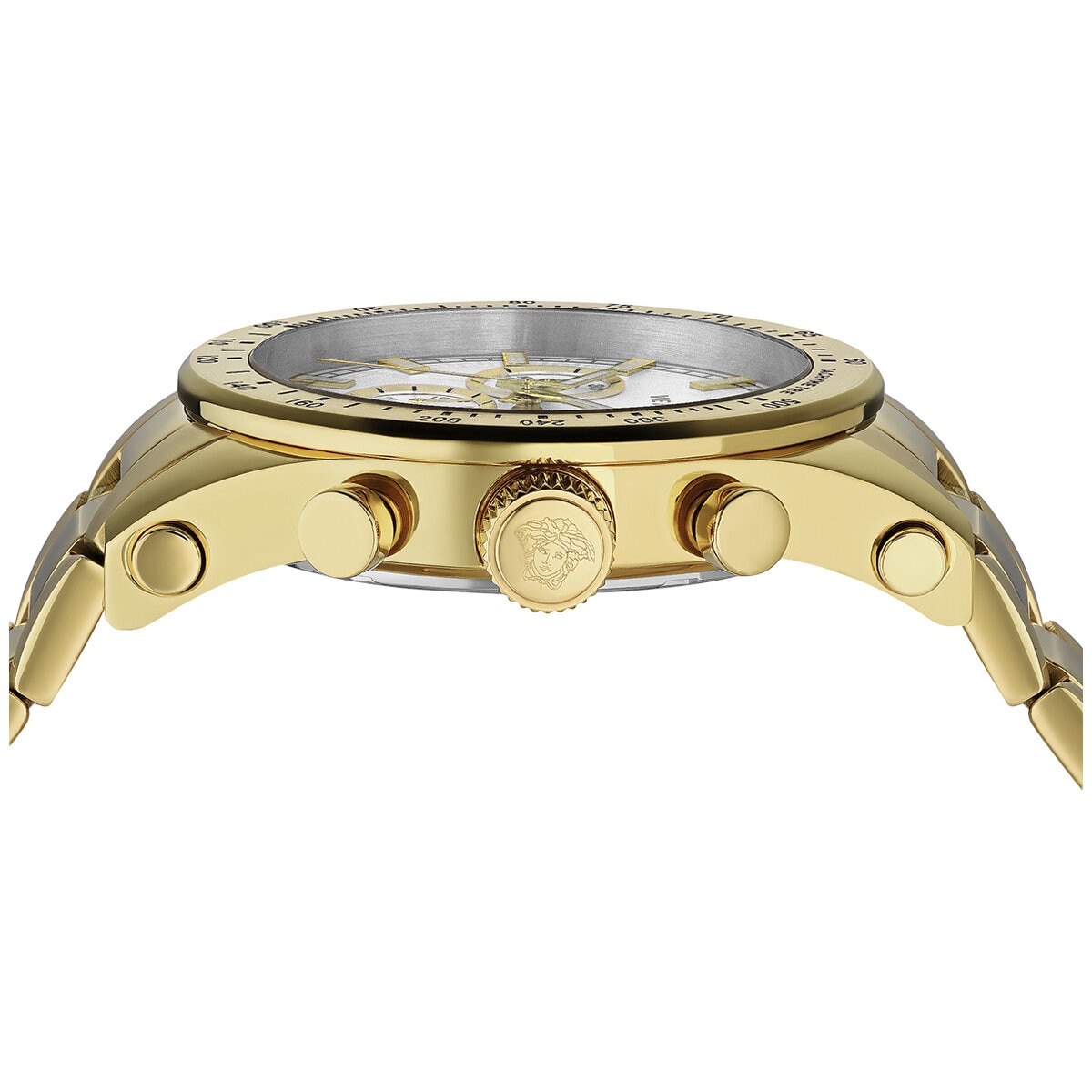 Versace Mens Sports Yellow Gold Tone Chronograph Watch VEV800619