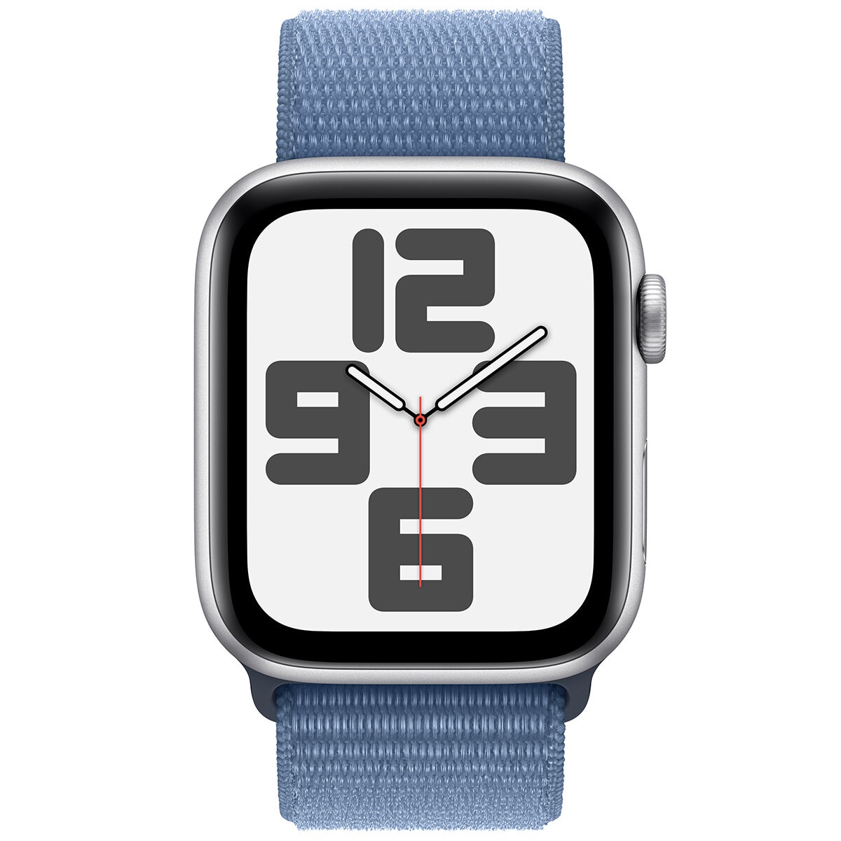 Apple Watch SE GPS 40mm Silver Aluminium Case with Winter Blue Sport Loop