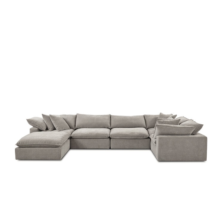 Aiden & Ivy 6 Piece Fabric Modular Sectional