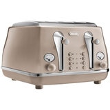 Delonghi CTOT4003BG Icona Metallics 4 Slice Toaster Beige