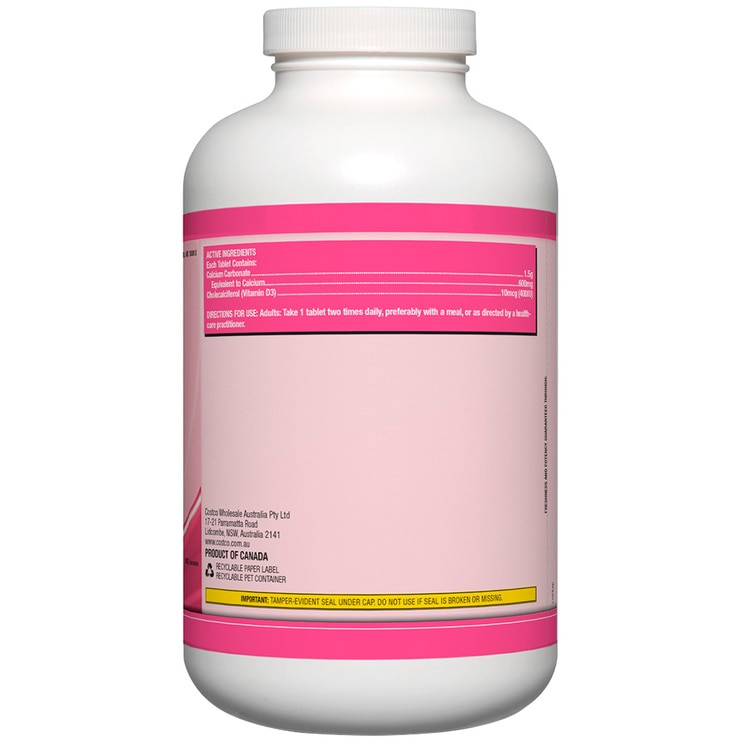 Kirkland Signature Calcium 600mg + D3 500 Tabs Costco Australia