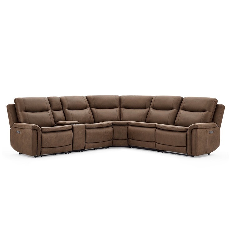 GilmanCreek Fabric Power Reclining Sectional With Power Headrests