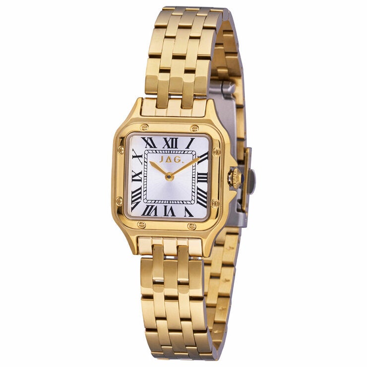 JAG Riana Gold Tone Square Dial Women's Watch J2816A JAG Riana Gold Tone Square Dial Women's Watch J2816A
