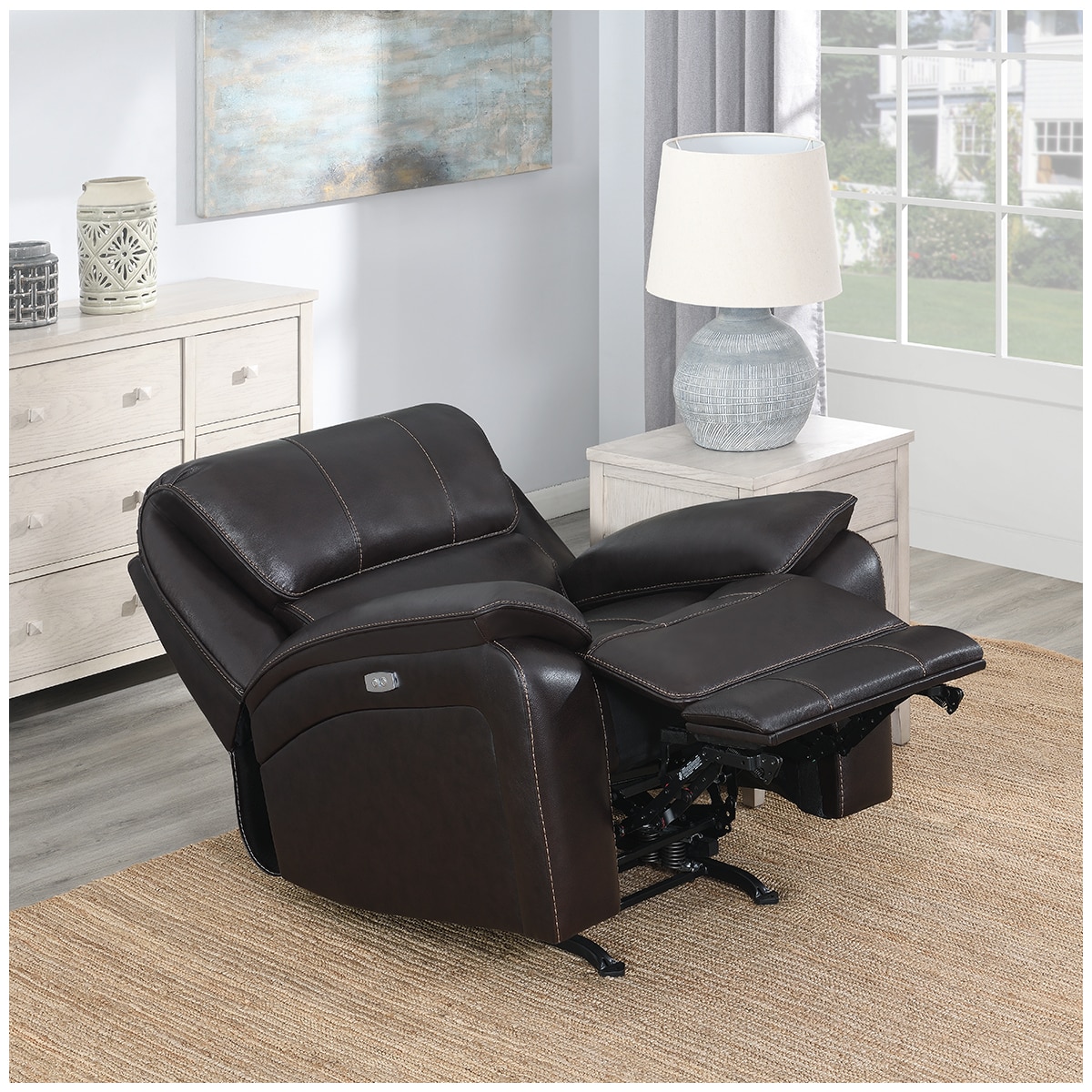Barcalounger Leather Power Swivel Glider Recliner Costco Australia