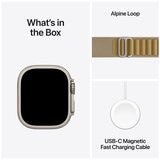 Apple Watch Ultra 2 GPS + Cellular 49mm Natural Titanium Case With Tan Alpine Loop Small