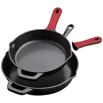 Tramontina Cast Iron Skillets with Silicone Grip 2 Pack