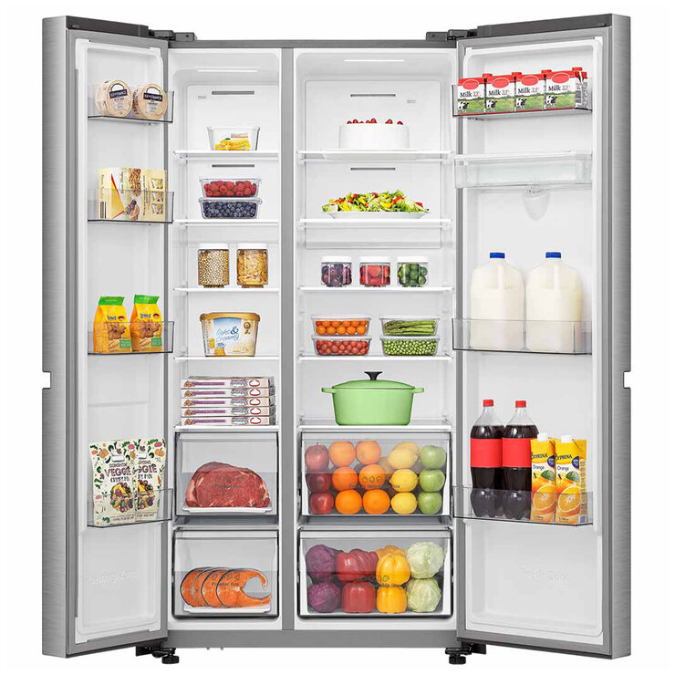 Hisense 649L Side By Side Refrigerator Stainless Steel HRSBS649SW