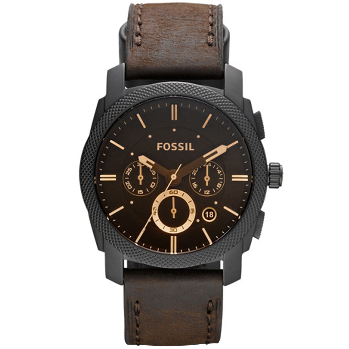 Fossil Machine Dark Brown Chronograph 