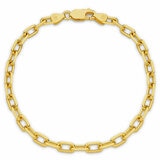 18KT Yellow Gold Paperclip Bracelet 8g