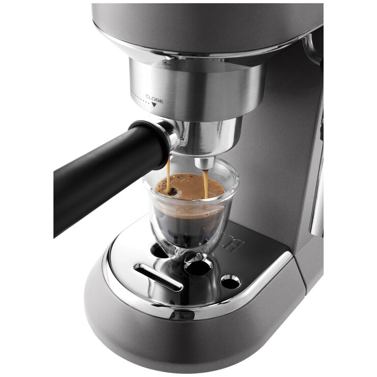 Delonghi EC785GY Dedica Metallics Coffee Machine, Pewter Grey