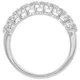 18KT White Gold 1.50ctw Round Diamond Double Row Band