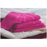 Kingtex Plain dyed 100% Combed Cotton towel range 550gsm Bath Sheet set 7 piece - Fuschia