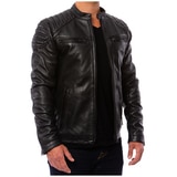 SuperDry Leather Jacket - Black