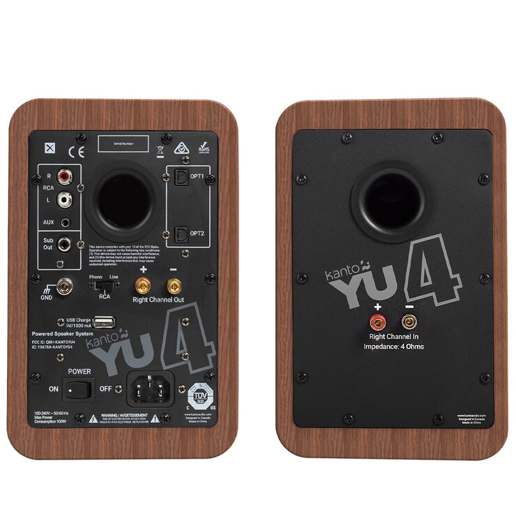 Kanto YU4 140W Powered Bookshelf Speakers