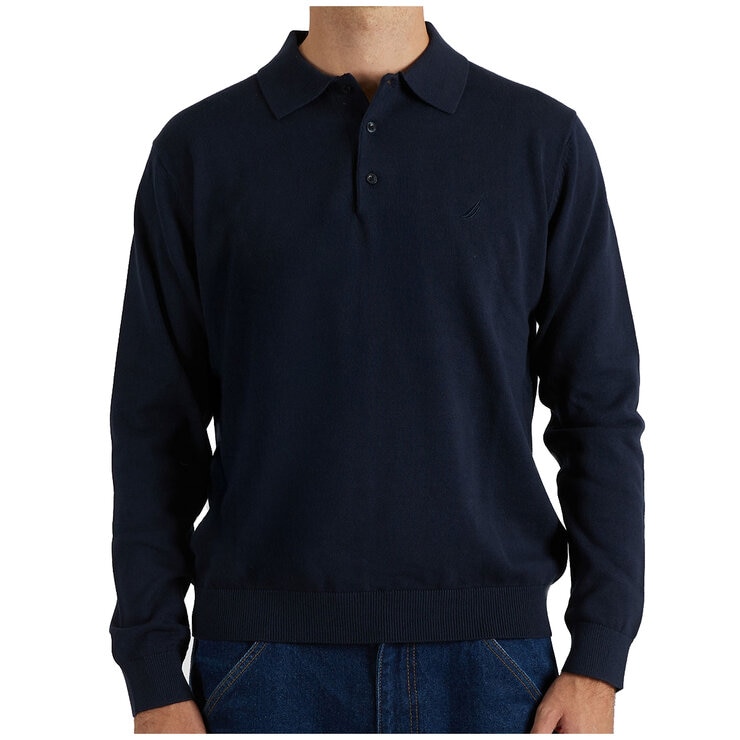 Nautica Long Sleeve Knit Polo Nautica Long Sleeve Knit Polo