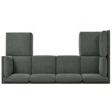 Henredon 6 Piece Fabric Modular Sectional With Ottoman