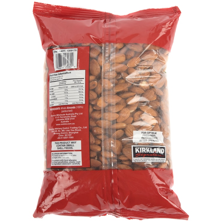 Kirkland Signature Australian Whole Almonds 2 x 1.36kg Costco Australia