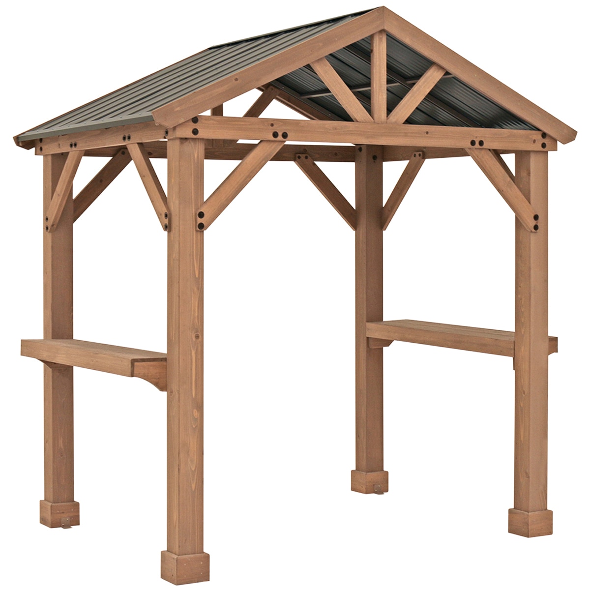 Yardistry 2.13 x 1.64 m Wooden Backyard Pavilion Gazebo