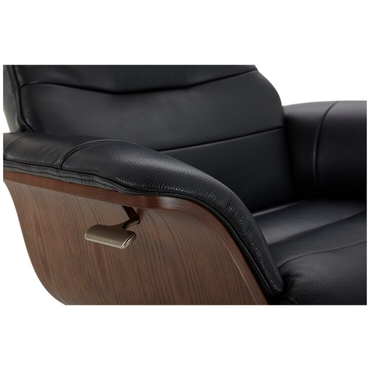 GilmanCreek Leather Karma Chair with Ottoman Costco Australia