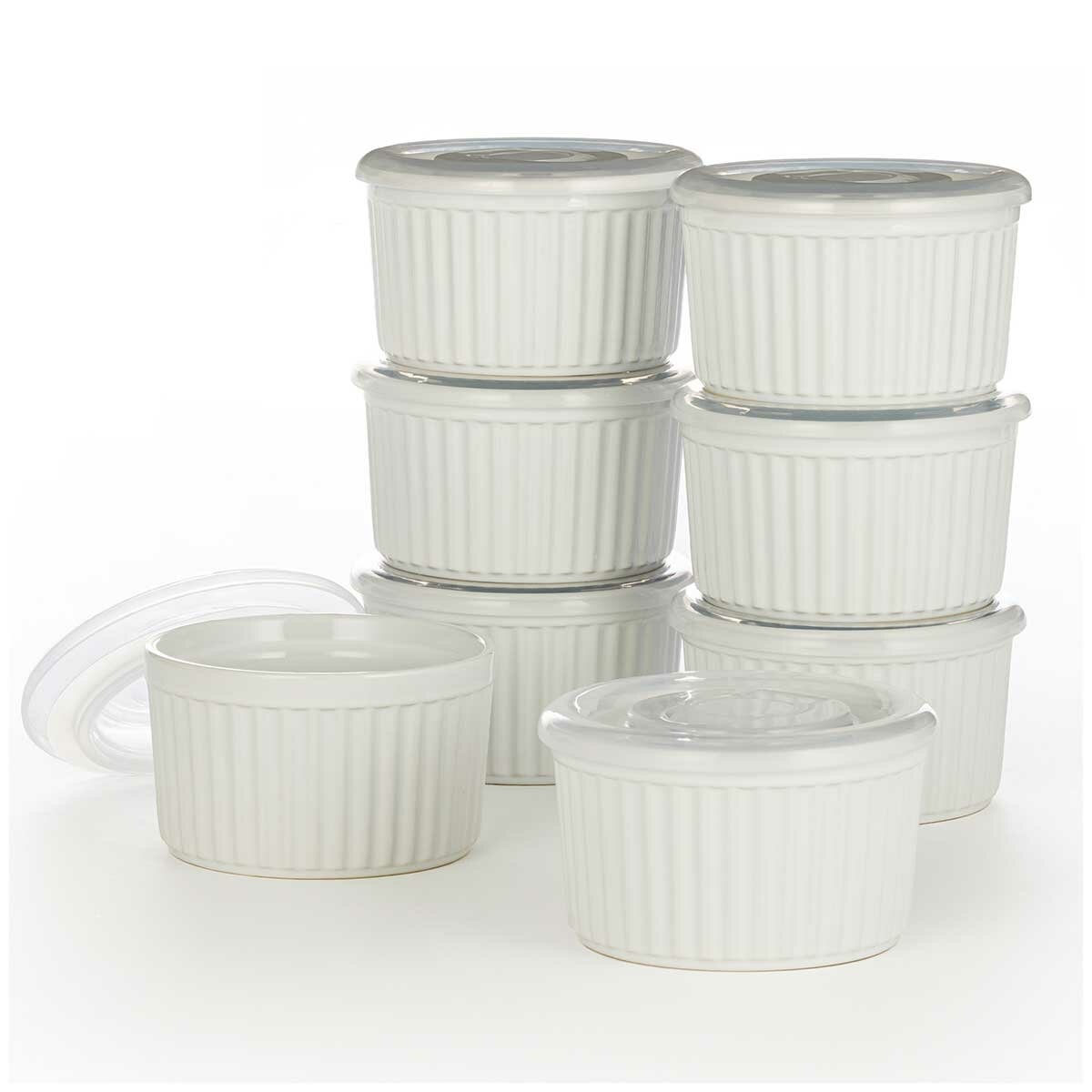 Signature Ramekin Bowls With Lid 8 Piece Set