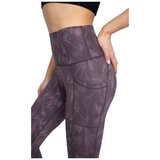90 Degree Feather Palm Tree Ankle Legging Mauve