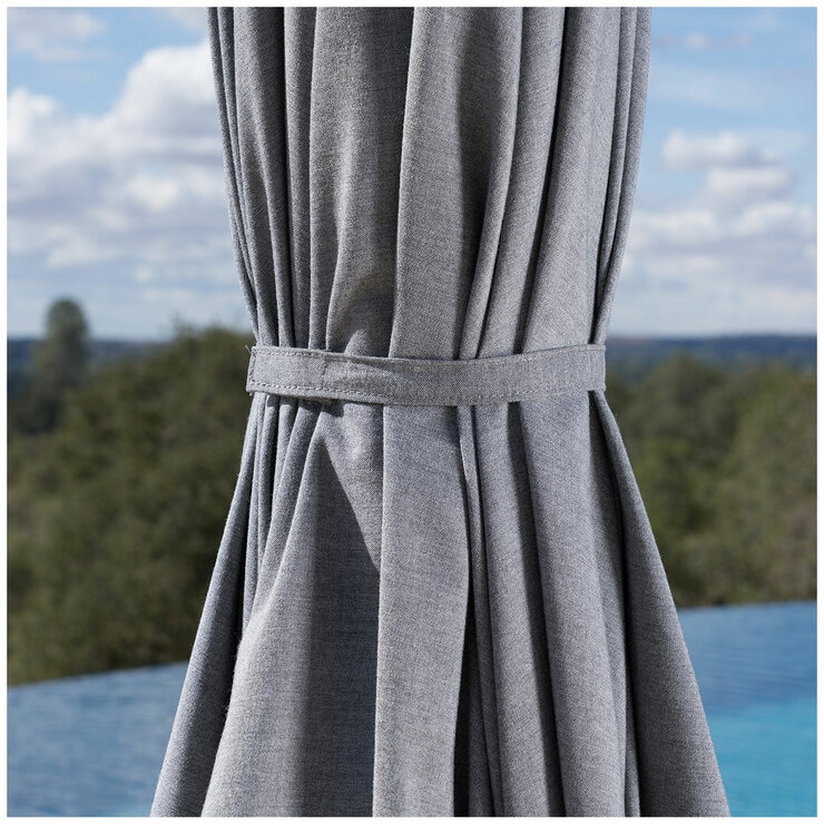 SunVilla Gray LED Market Umbrella 3M (2)