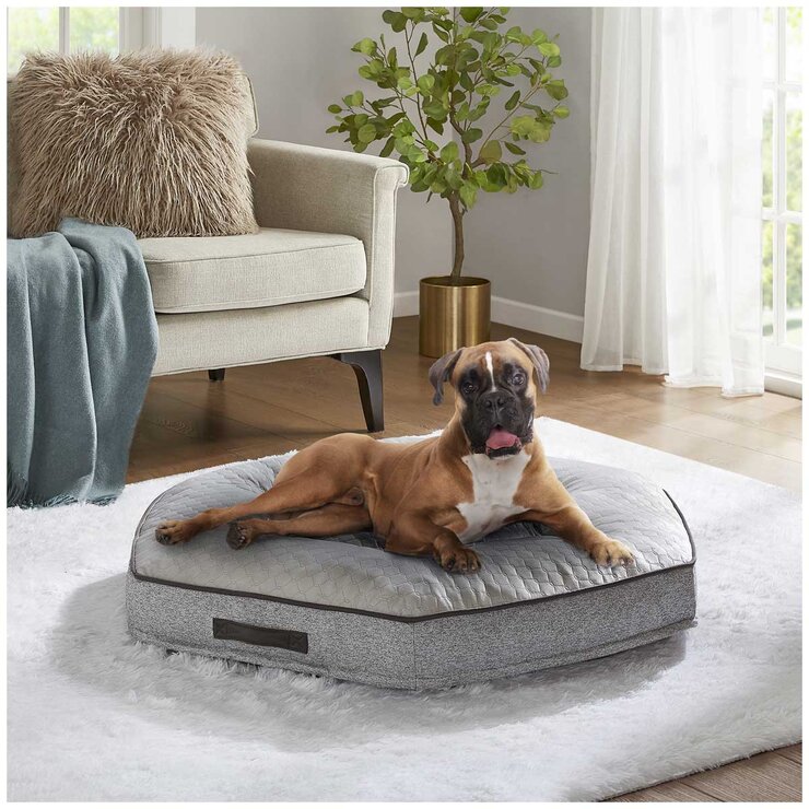 Kirkland Signature Hexagon Pet Napper Spring Grey Quilted Kirkland Signature Hexagon Pet Napper Spring Grey Quilted