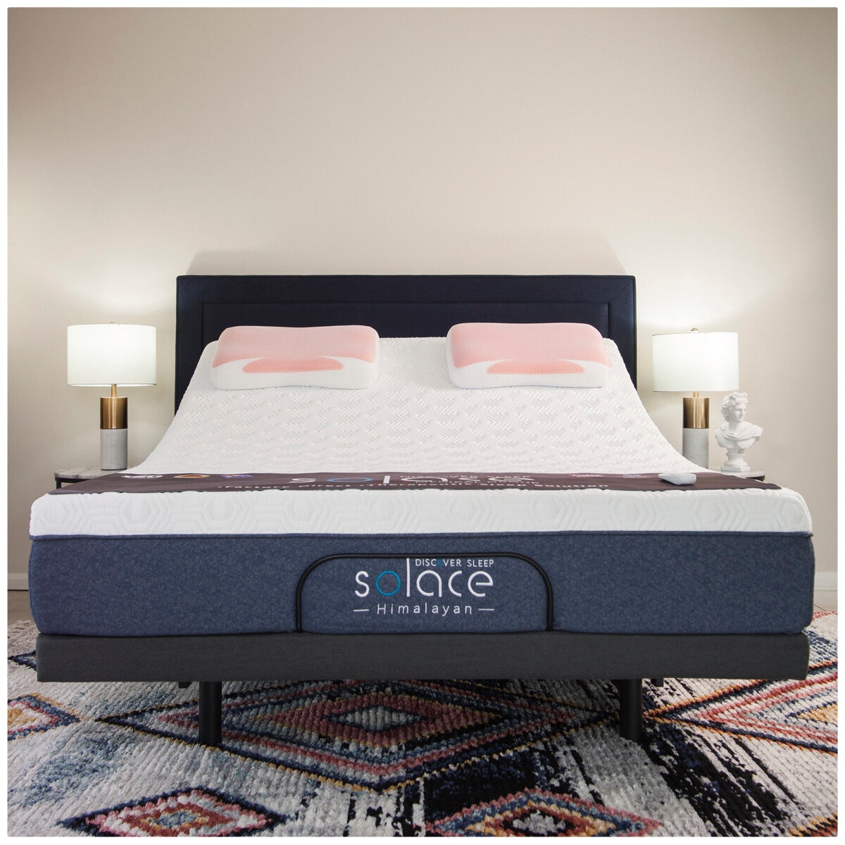 Solace Himalayan Mattress and Better Sleep Adjustable Base - Double