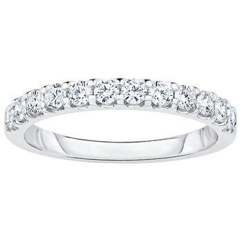 18KT White Gold 0.50ctw Round Diamond Anniversary Band