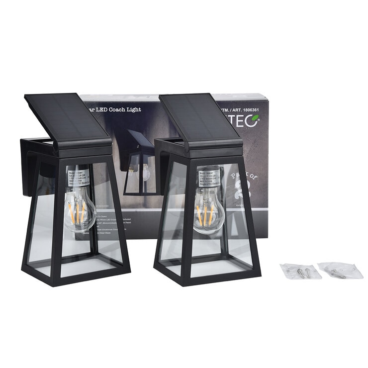 Lutec Solar LED Coach Light 2 Pack 6990905012 Lutec Solar LED Coach Light 2 Pack 6990905012