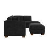 Thomasville 3 Piece Fabric Sectional With Storage Ottoman Thomasville 3 Piece Fabric Sectional With Storage Ottoman
